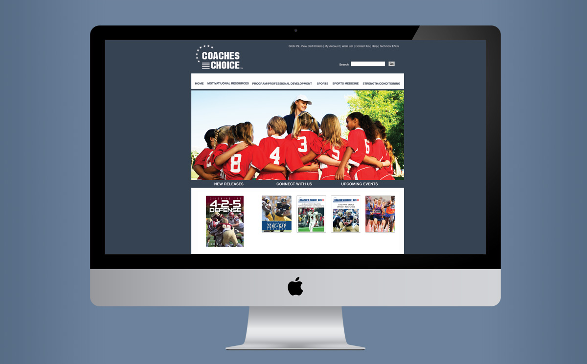 first screenshot of the internal page of the Coaches Choice company website